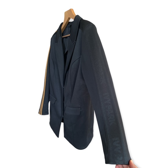 Adidas x Ivy Park Black 3 Stripe Suit Jacket Blazer, Size 1X - Picture 7 of 15